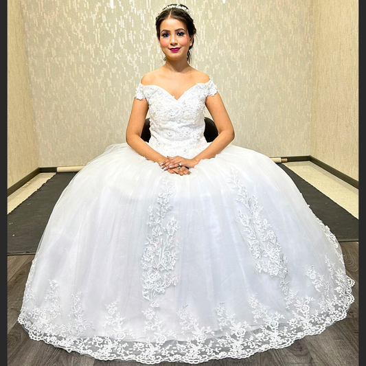 Traditional Christian bridal gown in Unnao